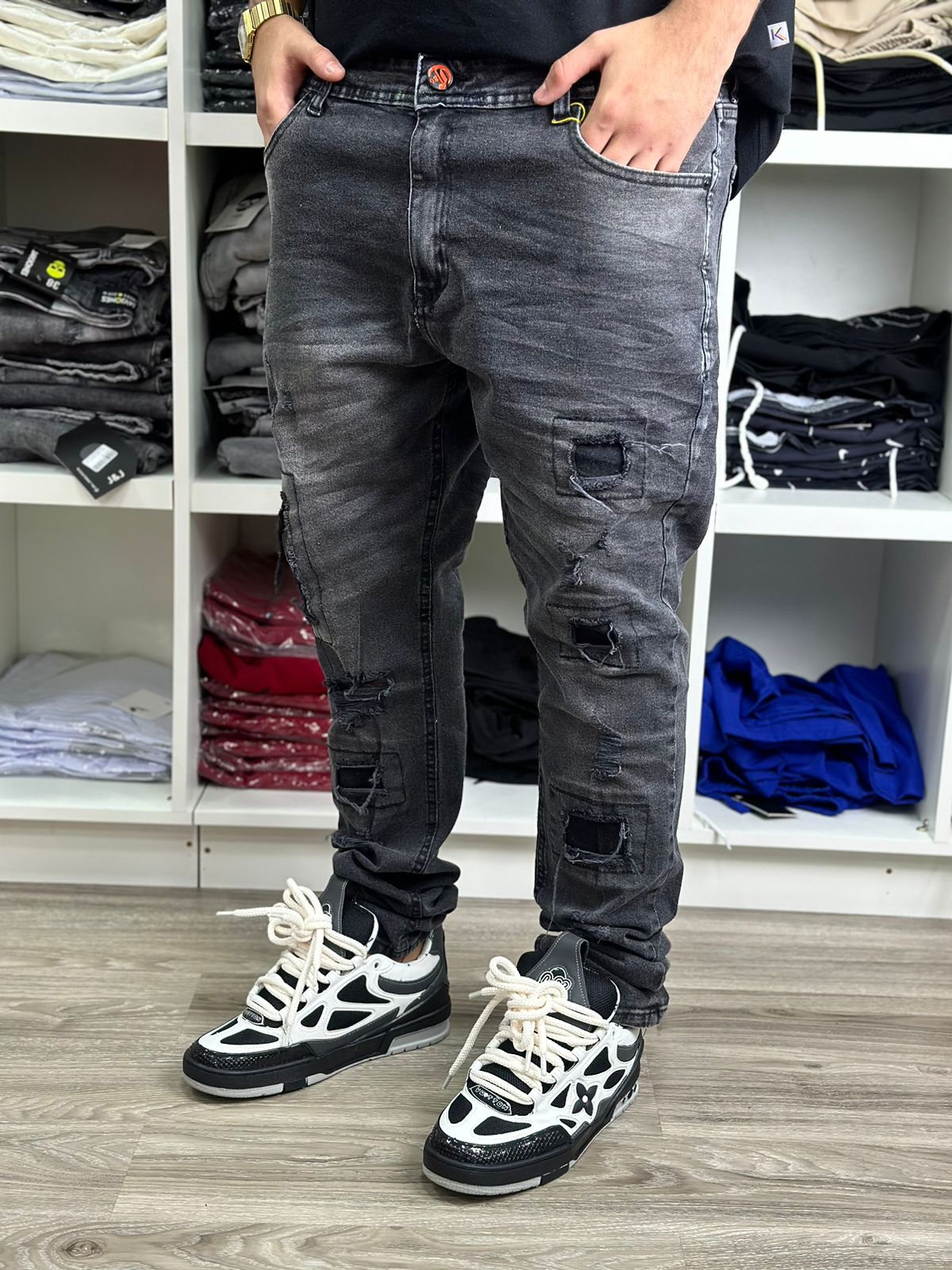 CALÇA JEANS ESCURO SKINNY CITY DENIM - 021