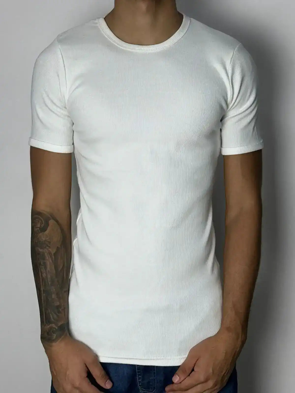 CAMISETA CANELADA - OFFWHITE