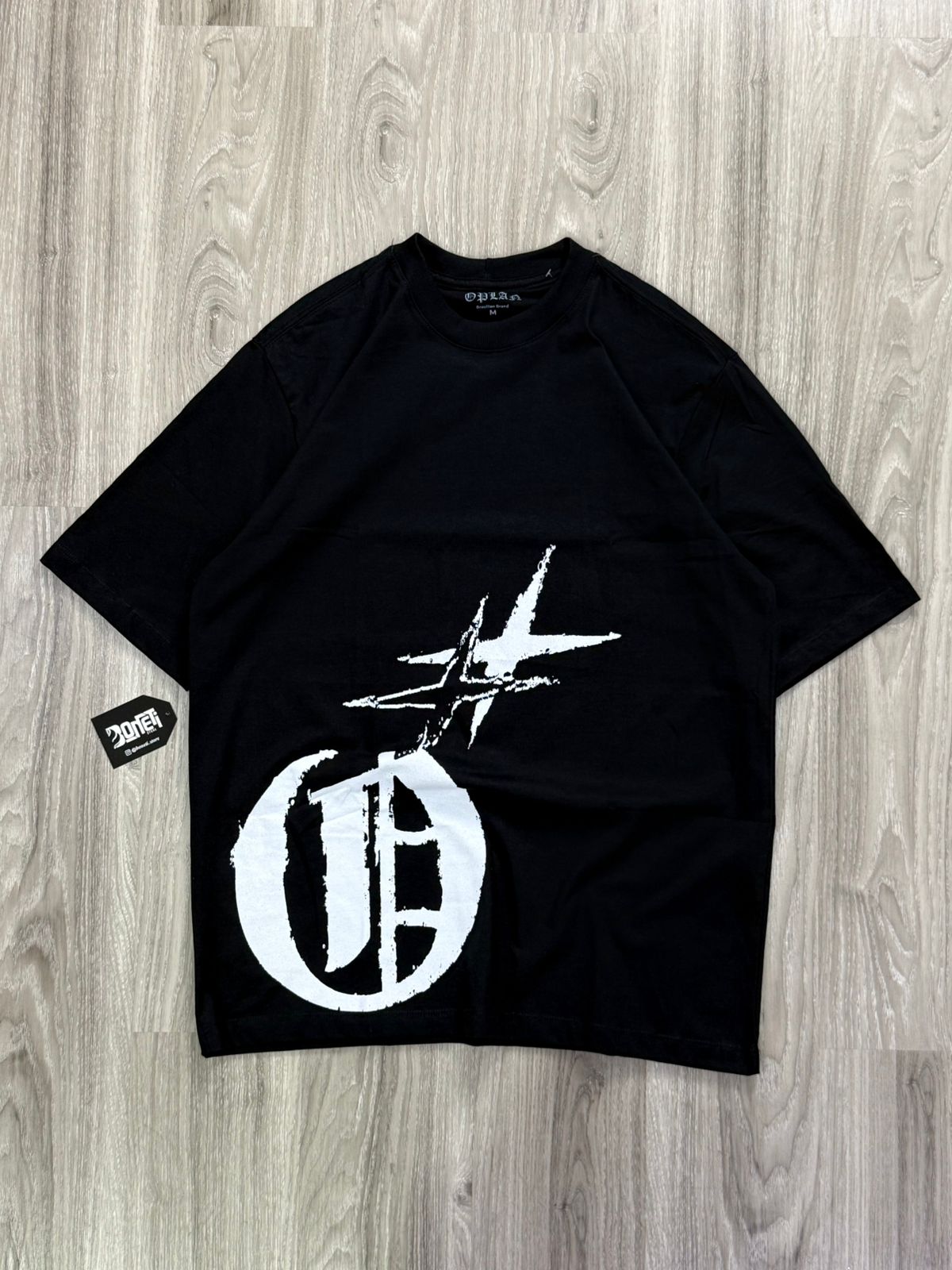 CAMISETA OVERSIZED OPLAN ESSENCIAL - PRETA