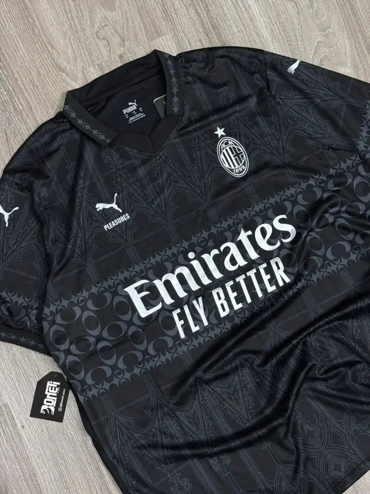 CAMISA MILAN PLEASURES 24/25 - PRETA