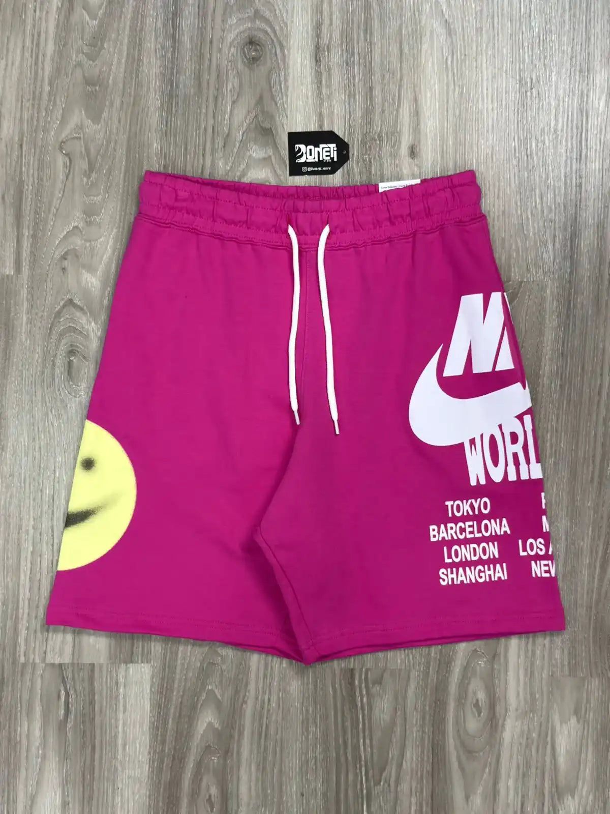 SHORTS MOLETOM NK WORLD TOUR - ROSA