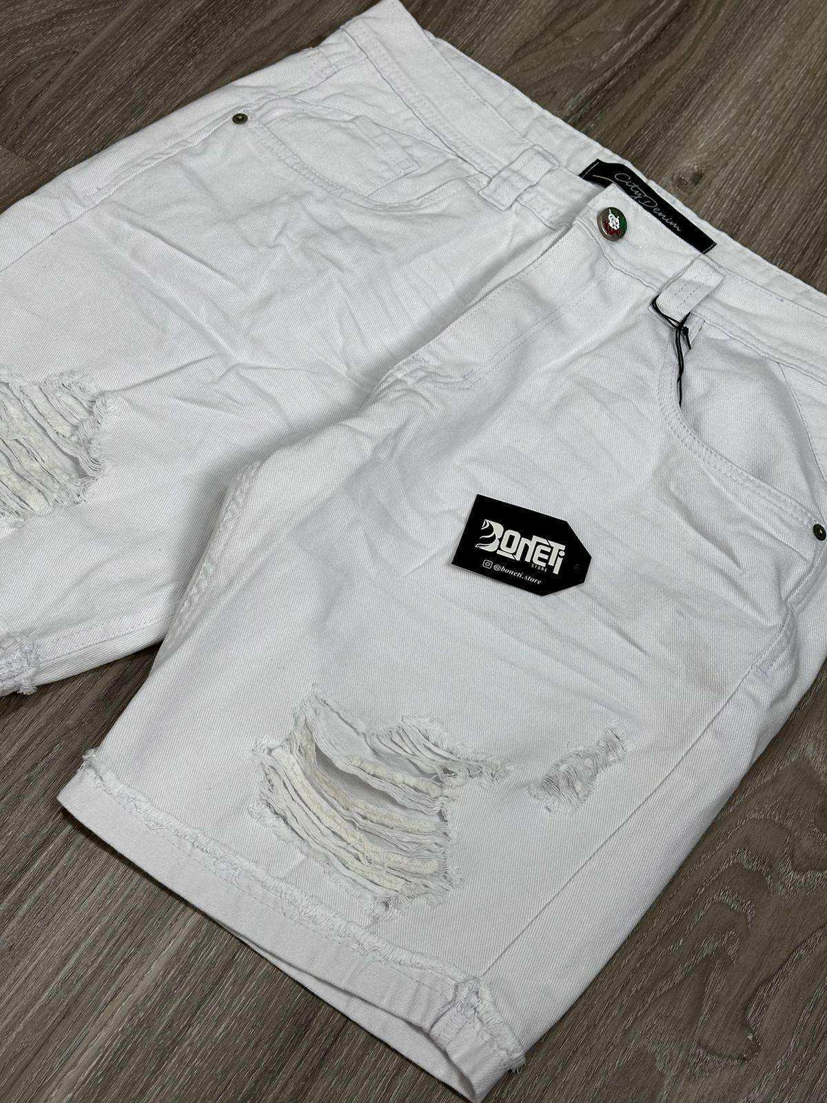 SHORTS JEANS BRANCO CITY DENIM - 19