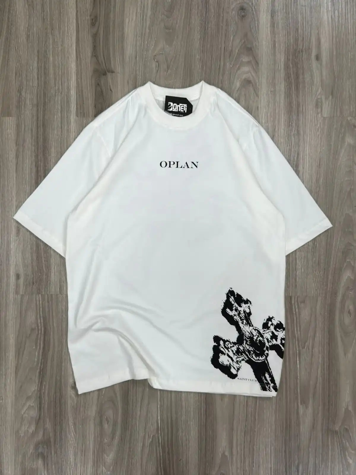 CAMISETA OVERSIZED OPLAN SAINT CLUB - OFFWHITE
