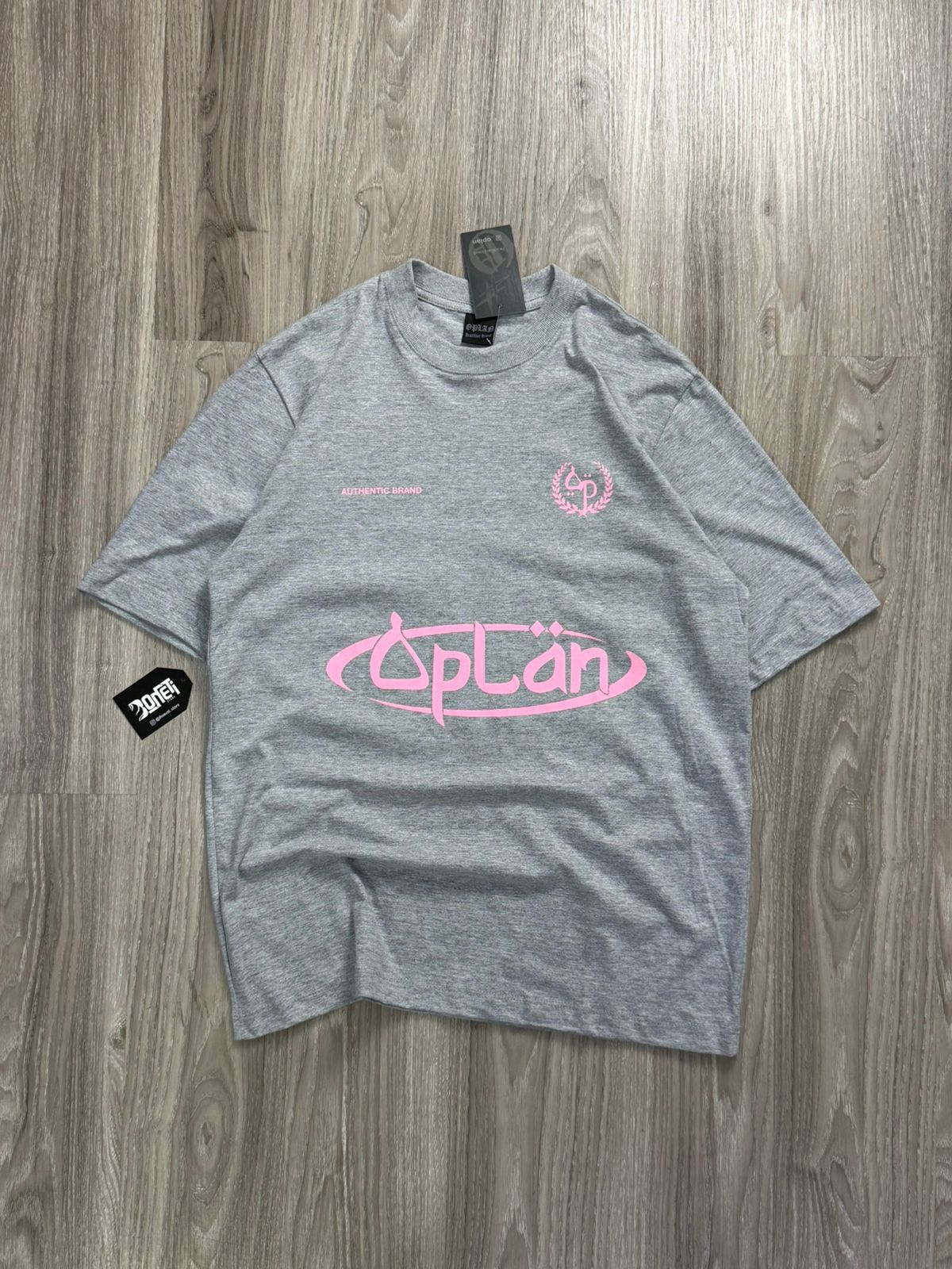 CAMISETA OVERSIZED OPLAN ARABIC - CINZA