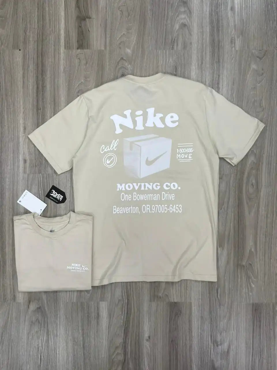 CAMISETA NK MOVING CO - BEGE