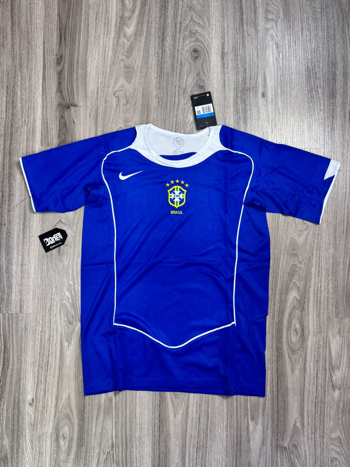 CAMISA RETRÔ BR 2004/05 TOTAL 90 - AZUL