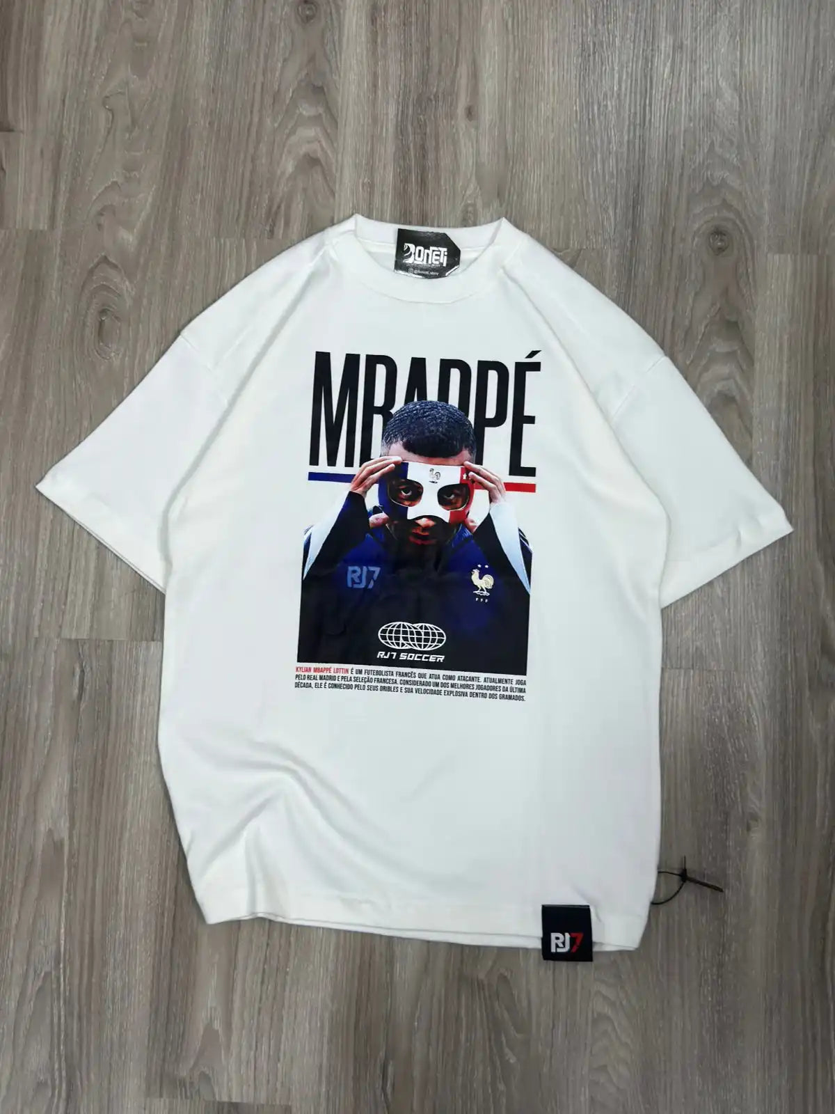 CAMISETA OVERSIZED RJ7 MBAPPÉ - OFFWHITE