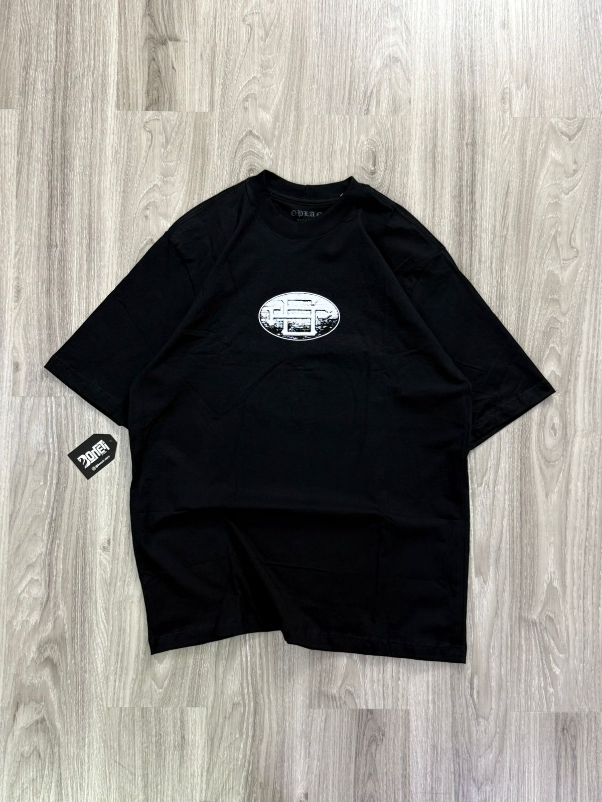 CAMISETA OVERSIZED OPLAN ANGEL OF LOVE - PRETA