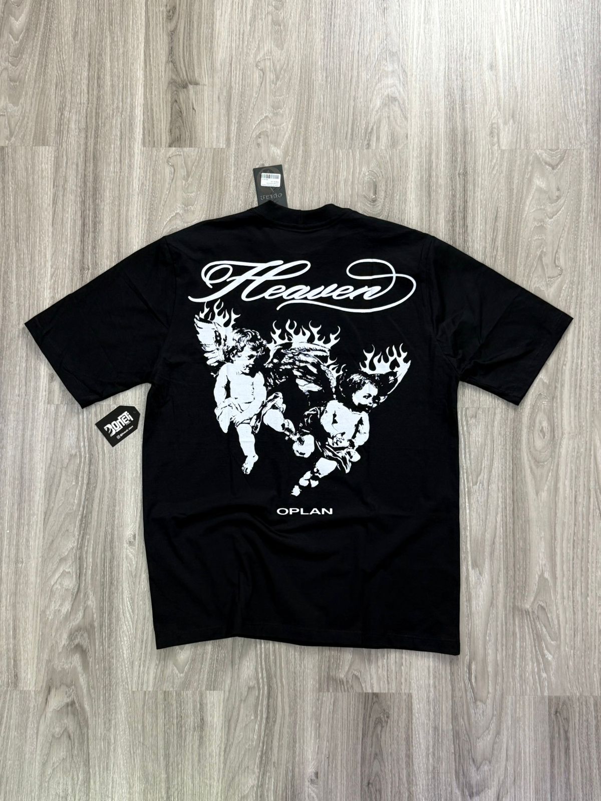 CAMISETA OVERSIZED OPLAN HEAVEN - PRETA