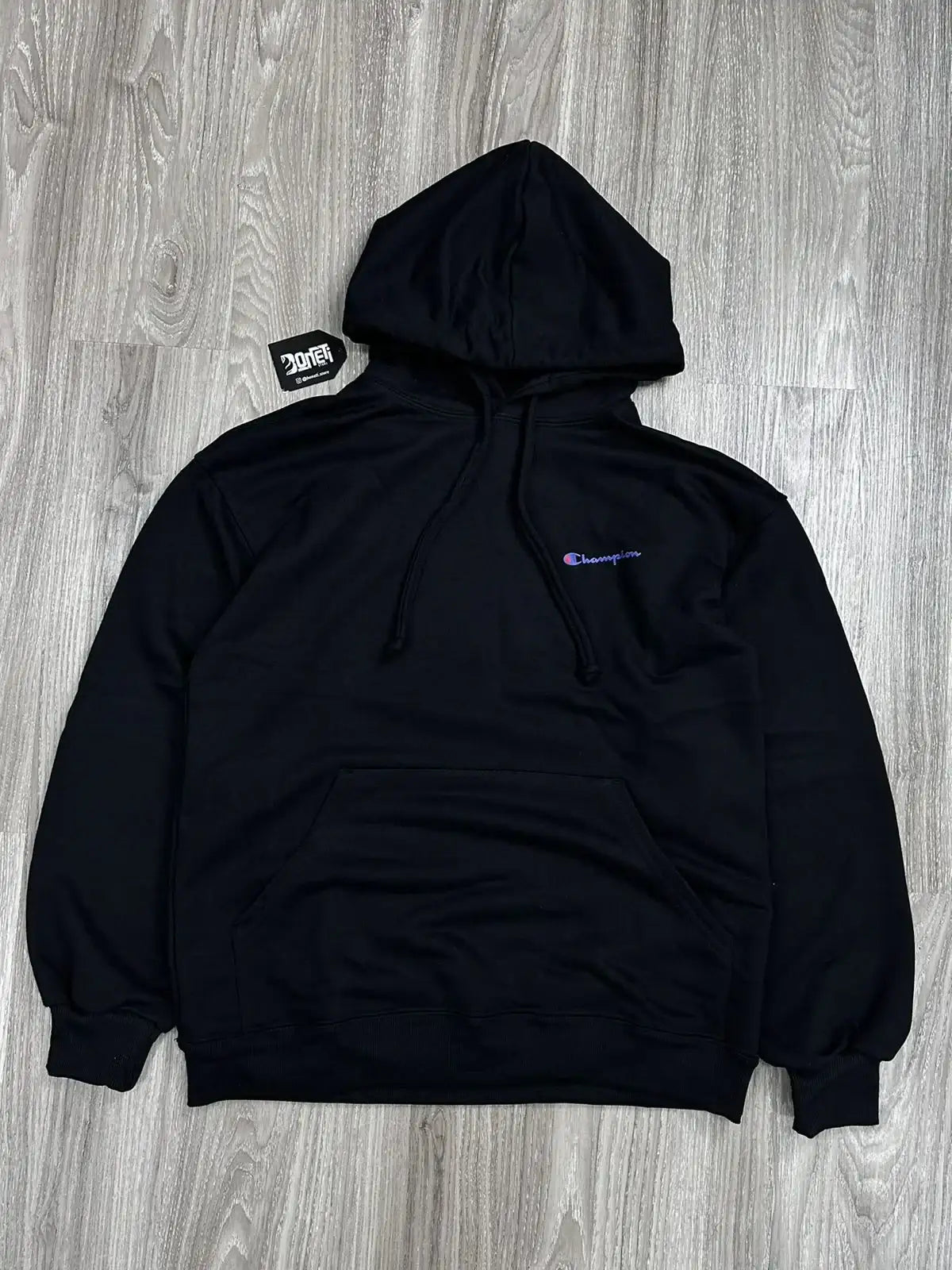 MOLETOM CANGURU CHAMPION BIG LOGO - PRETO