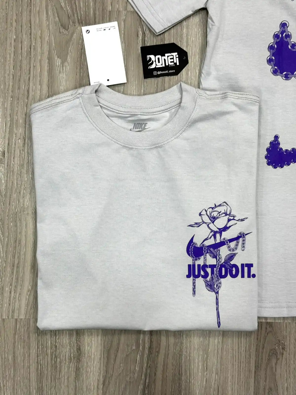 CAMISETA NK JUST DO IT FLOWERS - GREY
