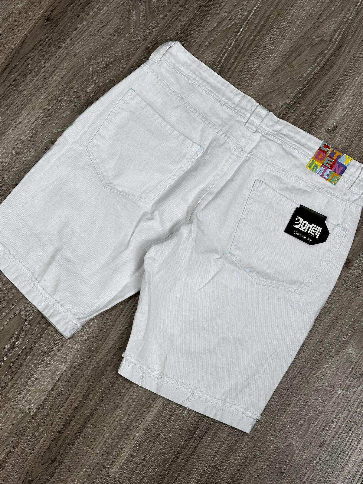 SHORTS JEANS BRANCO CITY DENIM - 19