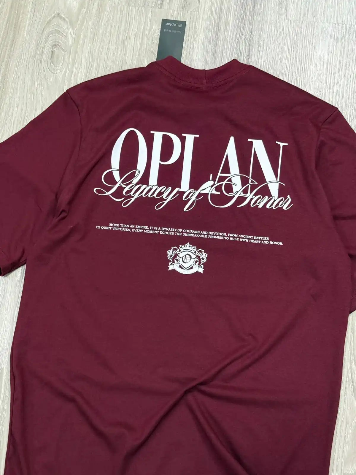CAMISETA OVERSIZED OPLAN LEGACY - VINHO
