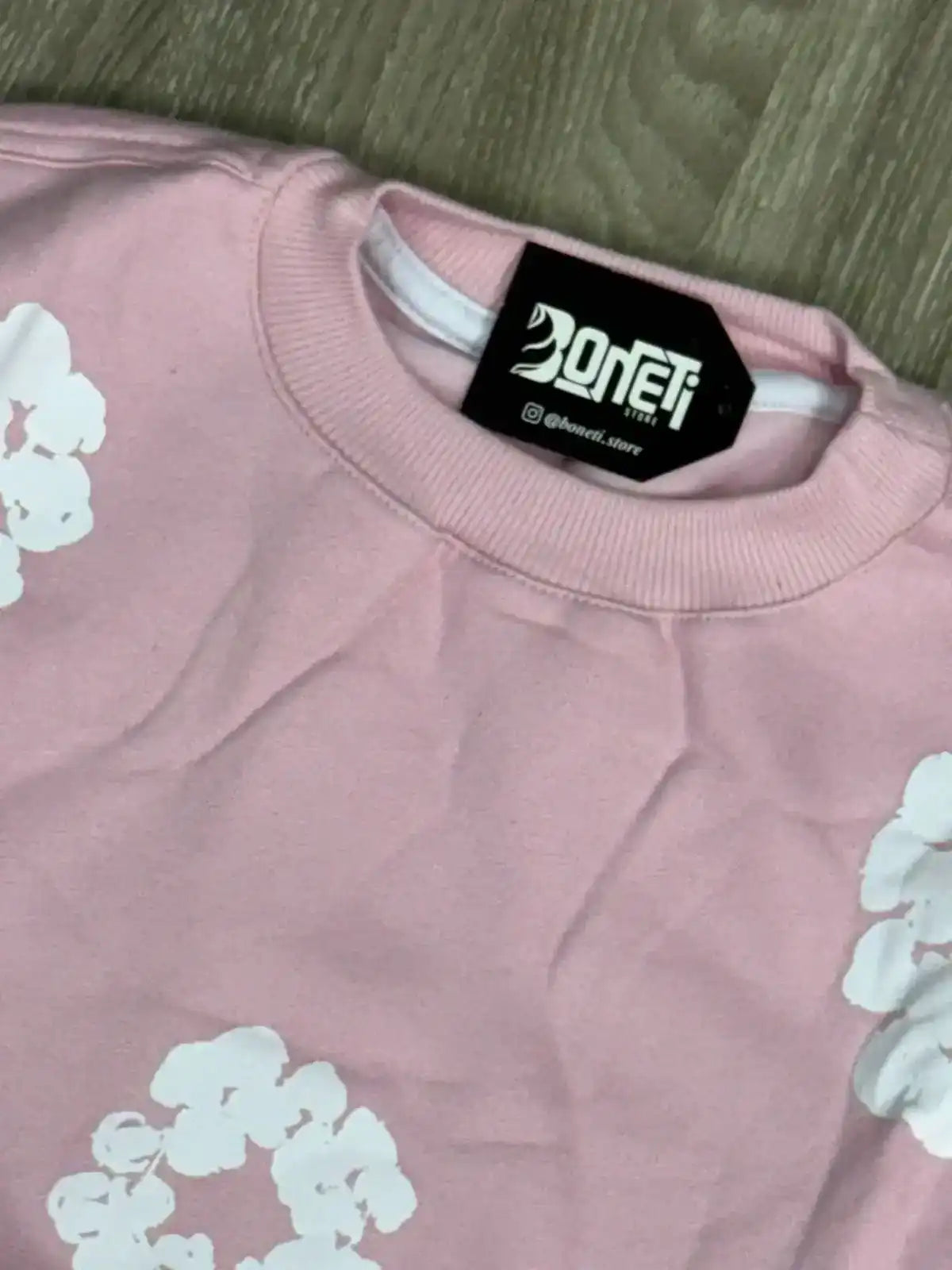 MOLETOM CARECA DENIM TEARS - ROSA