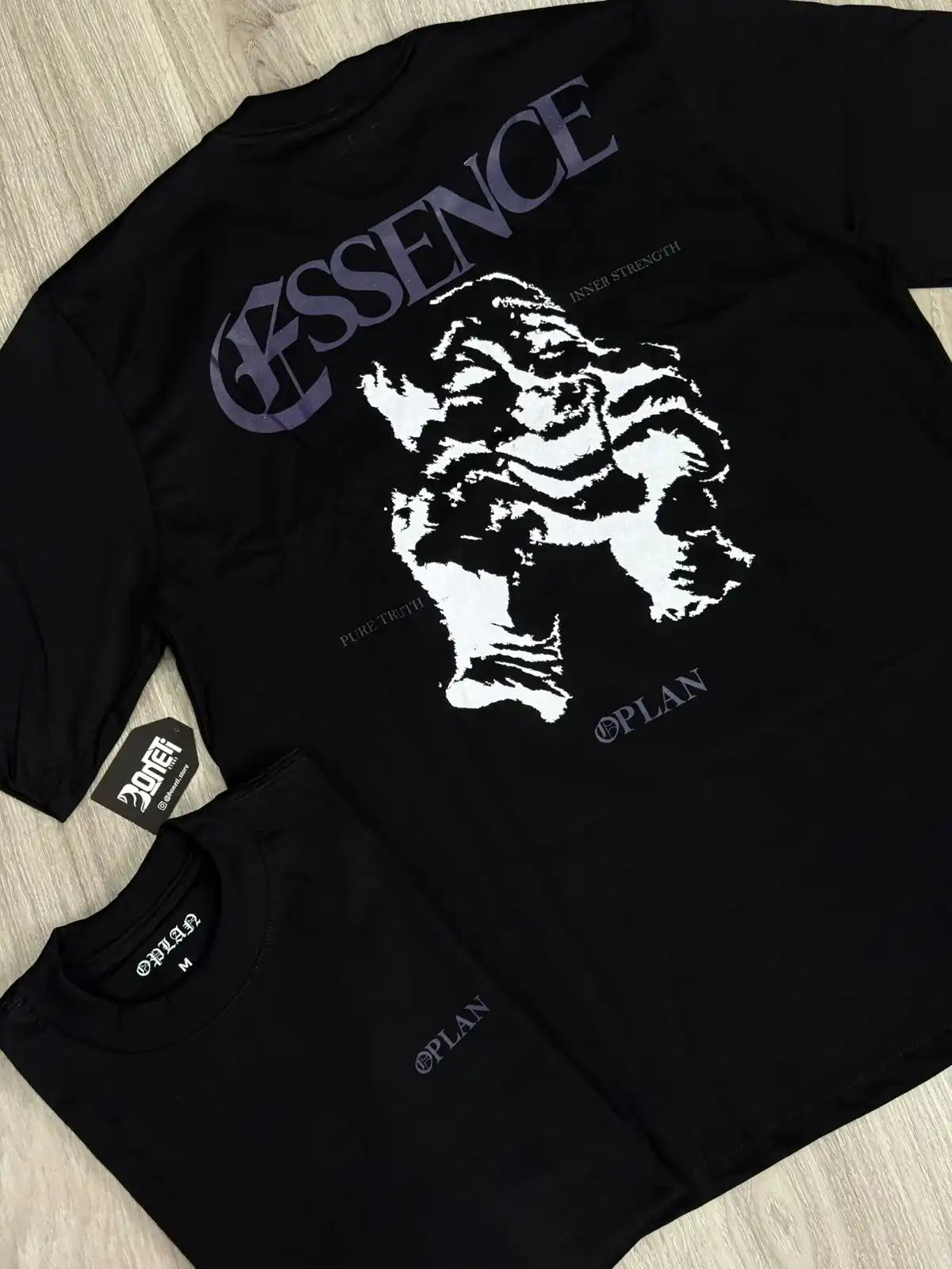 CAMISETA OVERSIZED OPLAN MASK - PRETA