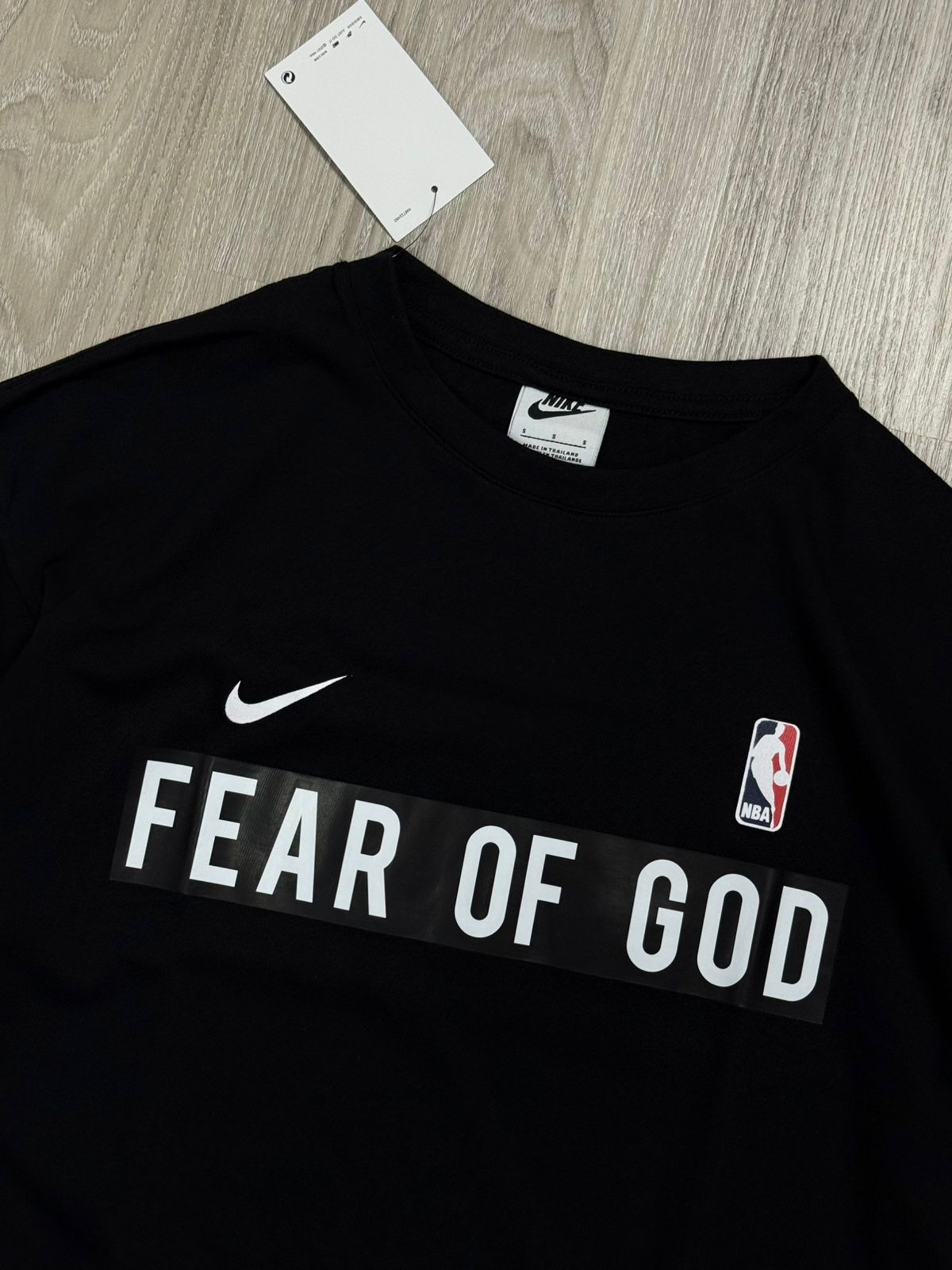 CAMISETA OVERSIZED NK NEW NBA FEAR OF GOD - PRETA