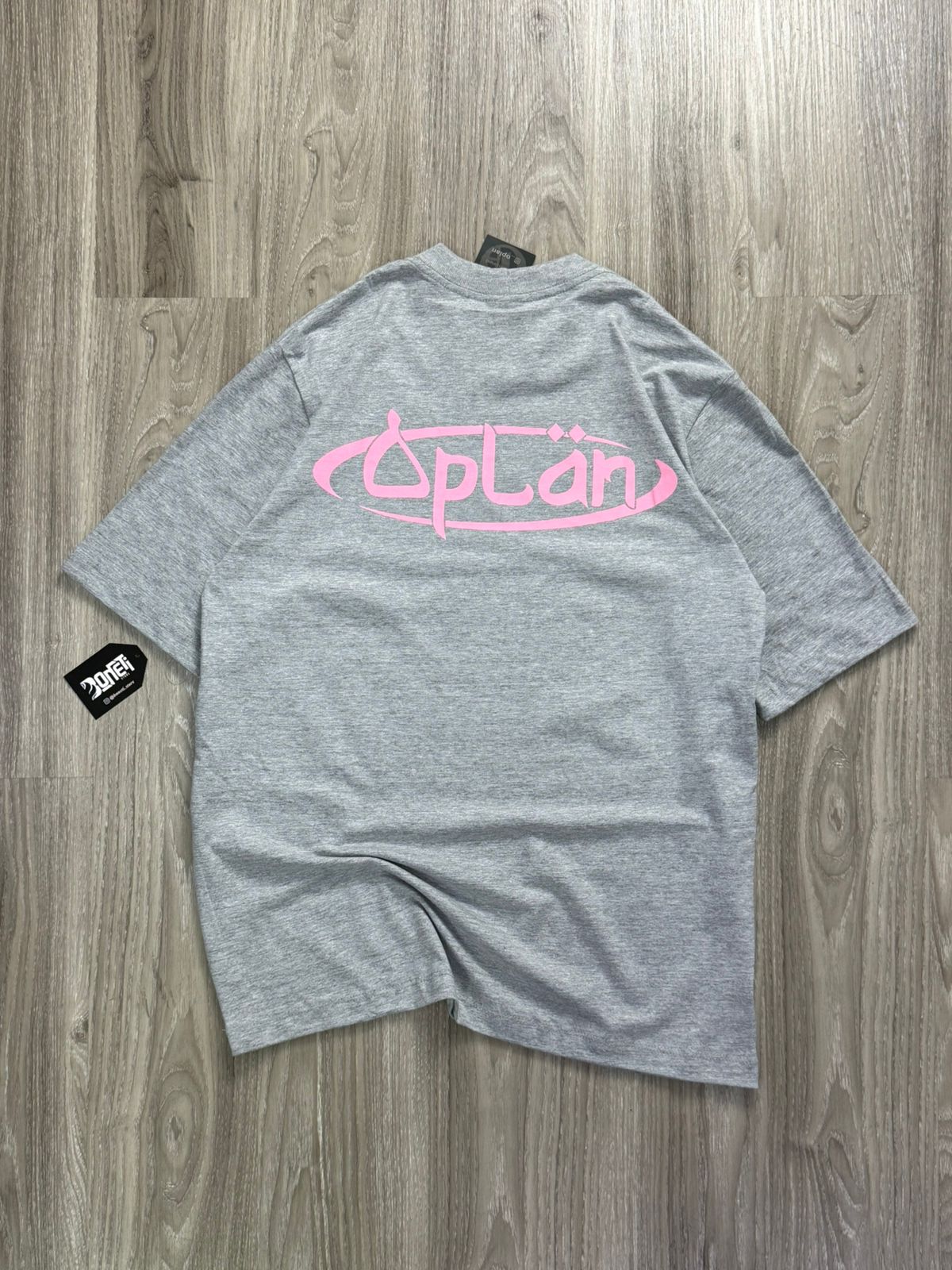 CAMISETA OVERSIZED OPLAN ARABIC - CINZA