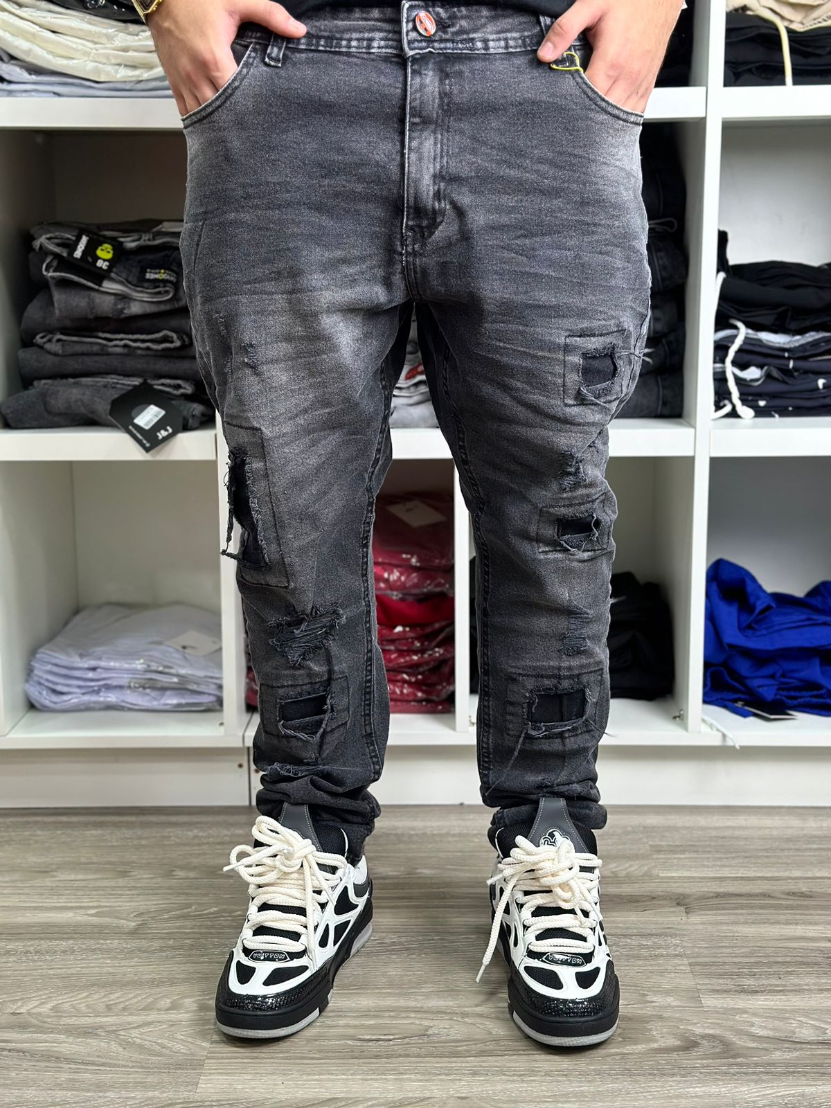 CALÇA JEANS ESCURO SKINNY CITY DENIM - 021