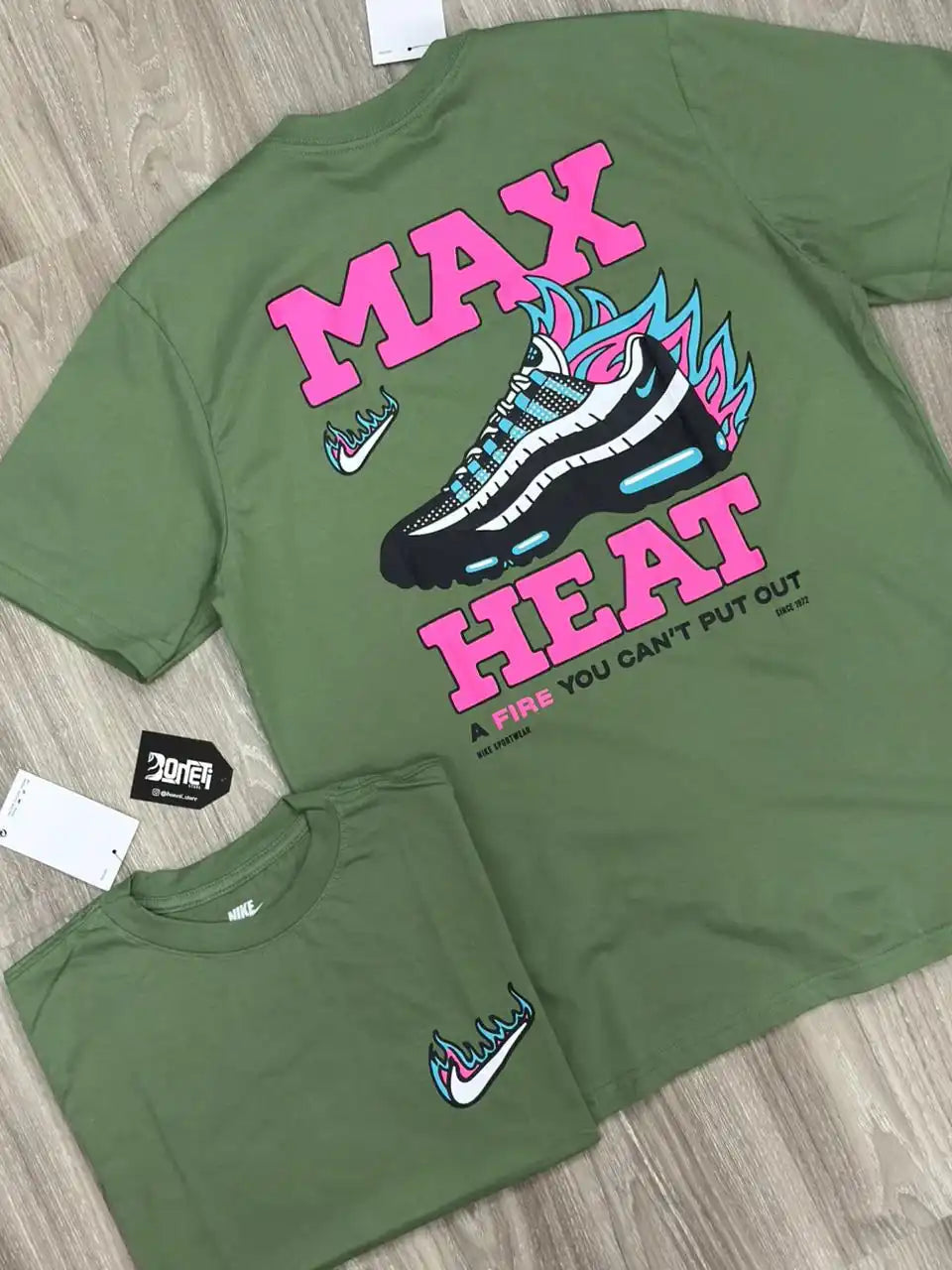 CAMISETA NK MAX HEAT - VERDE MUSGO