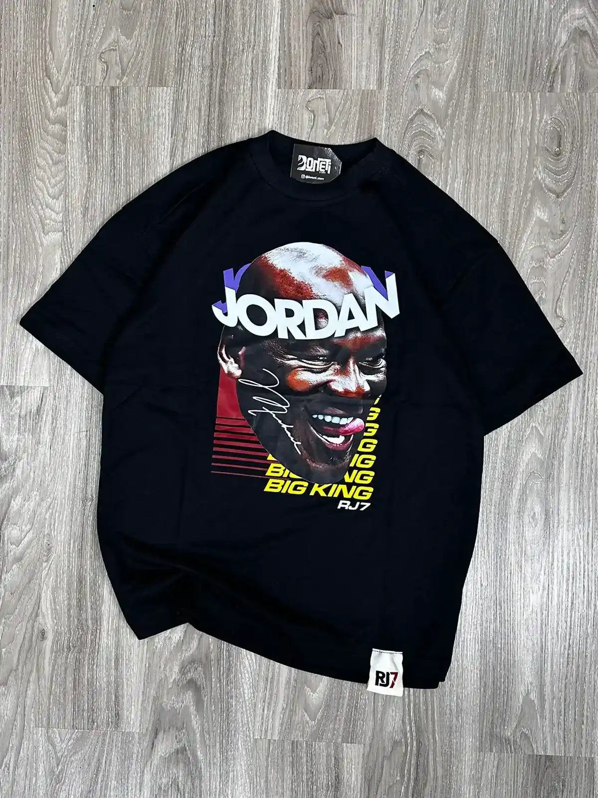 CAMISETA OVERSIZED RJ7 JORDAN KING - PRETA