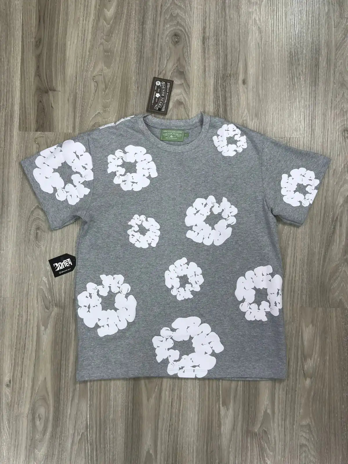 CAMISETA DENIM TEARS - CINZA