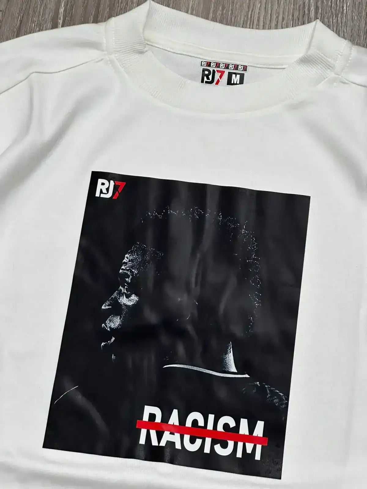 CAMISETA OVERSIZED RJ7 VINI JR NO RACISM