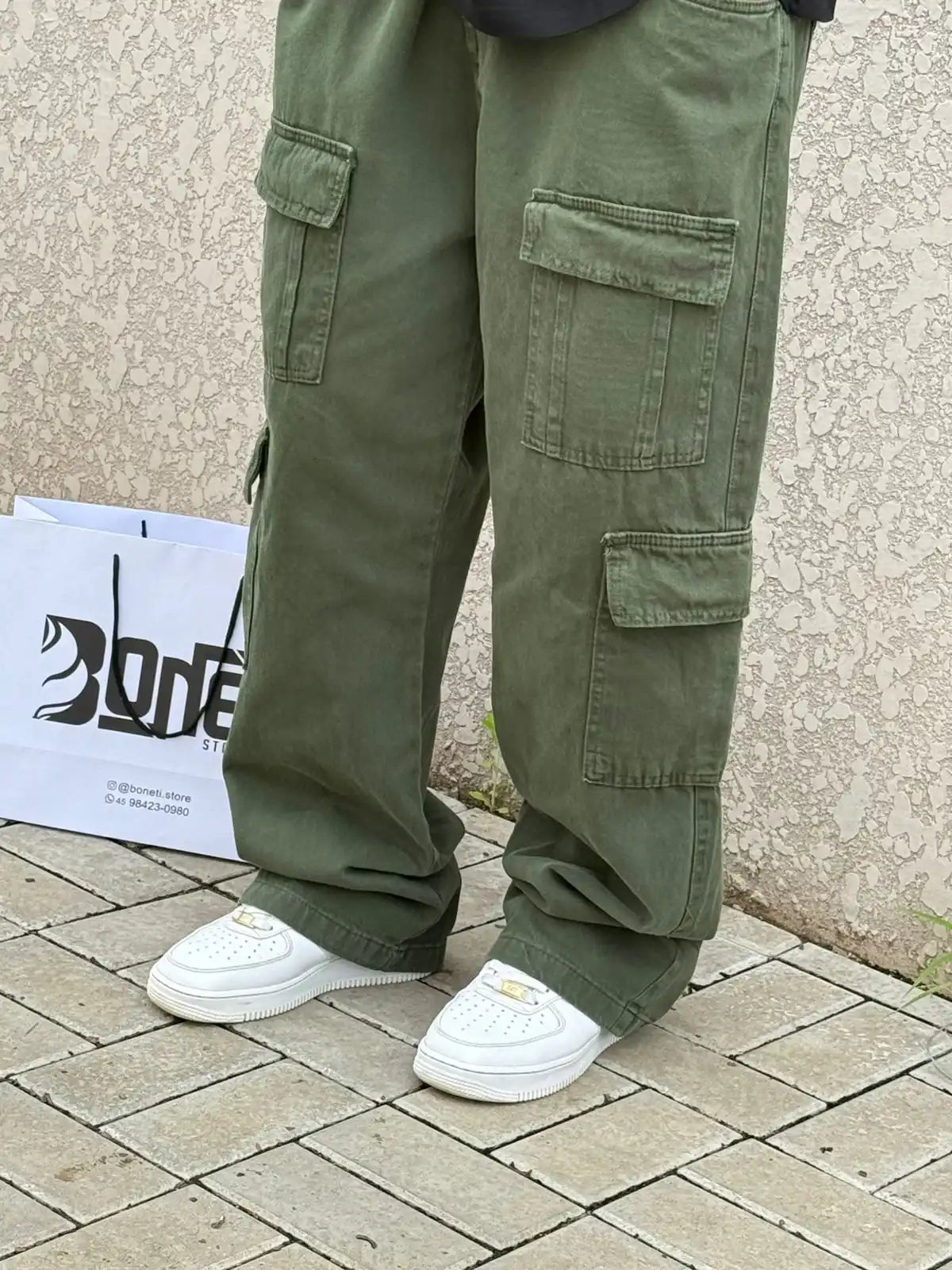 CALÇA CARGO RETA DOUBLE POCKET VERDE - DC