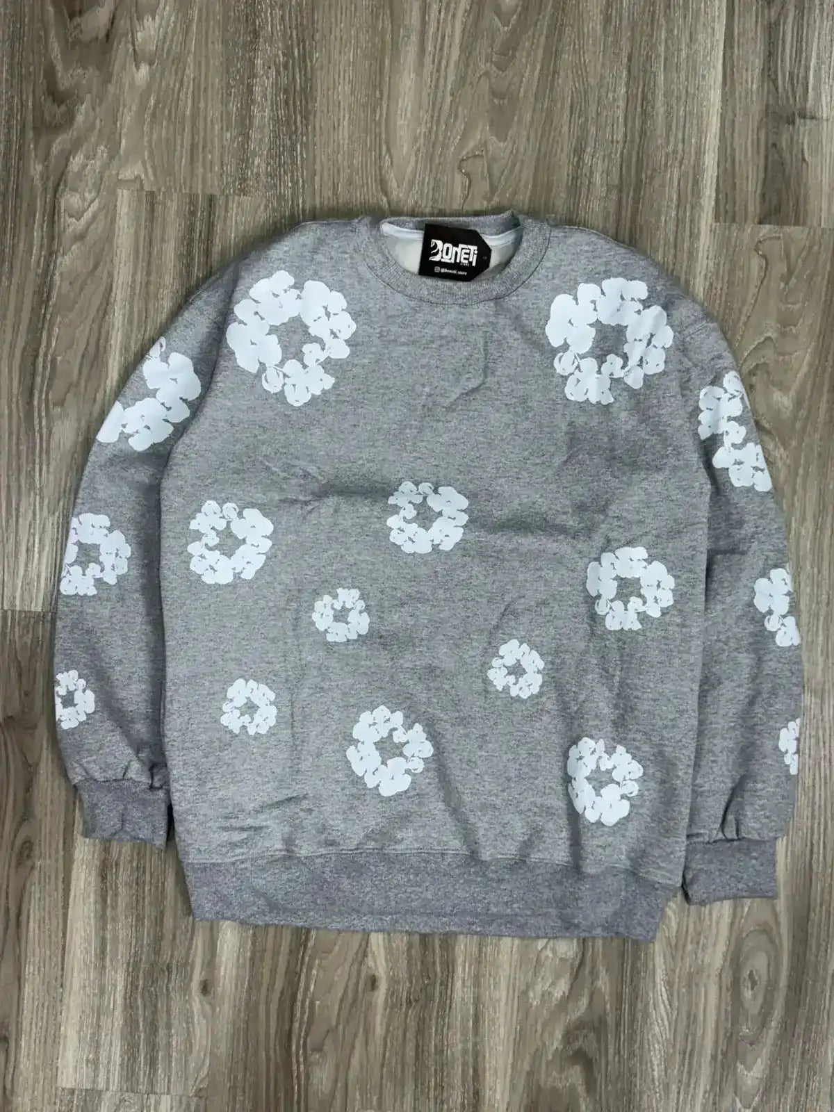 MOLETOM CARECA DENIM TEARS - CINZA