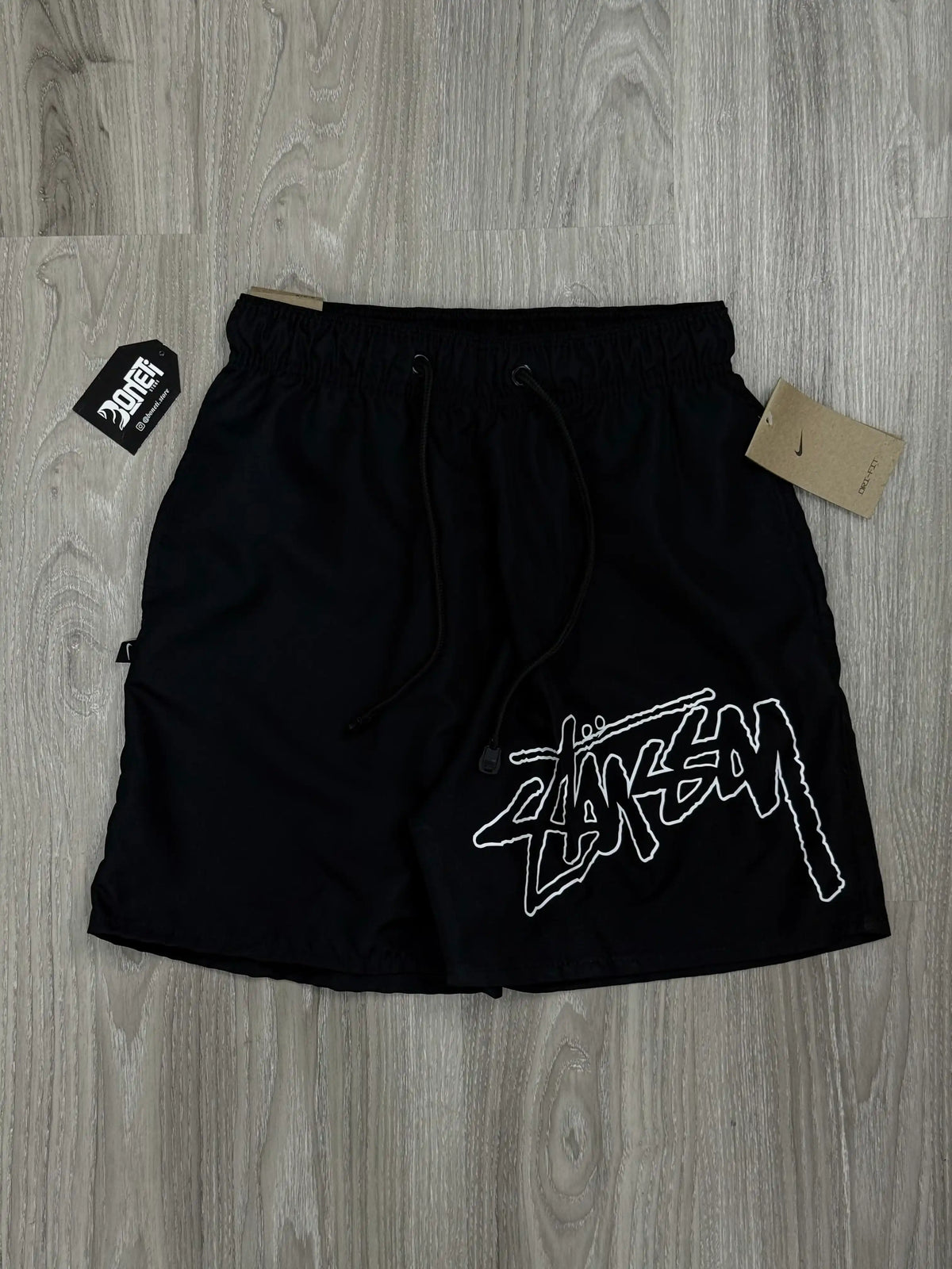 SHORTS TACTEL NK X STUSSY VAZADO - PRETO