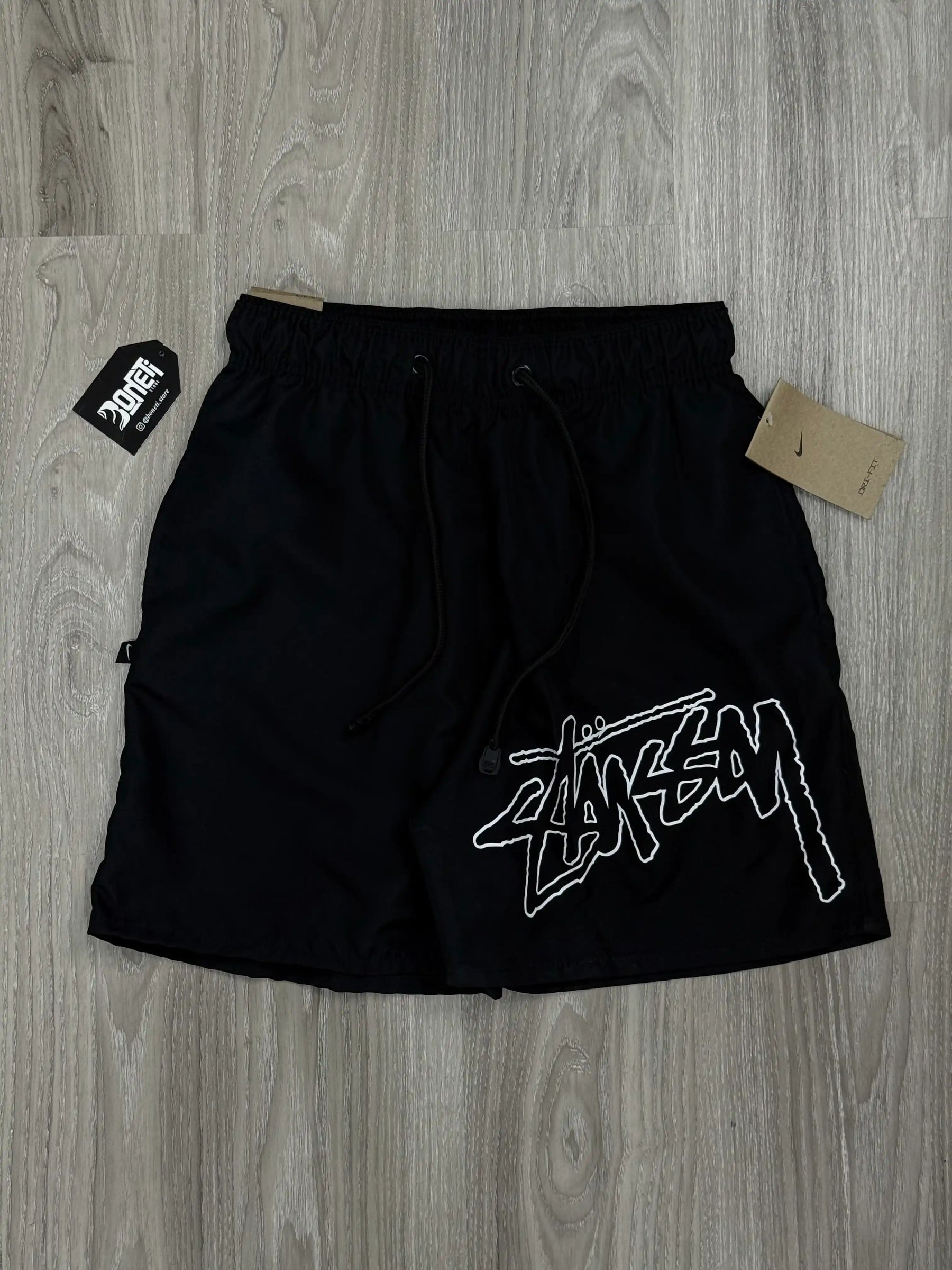 SHORTS TACTEL NK X STUSSY VAZADO - PRETO