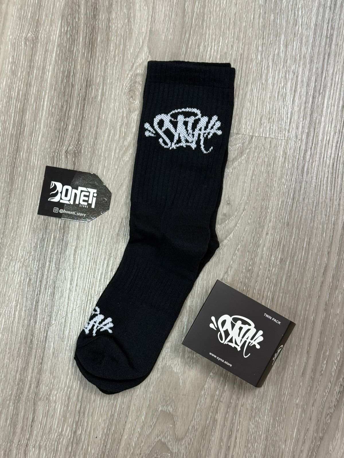 MEIA CANO ALTO SYNA WORLD - PRETA