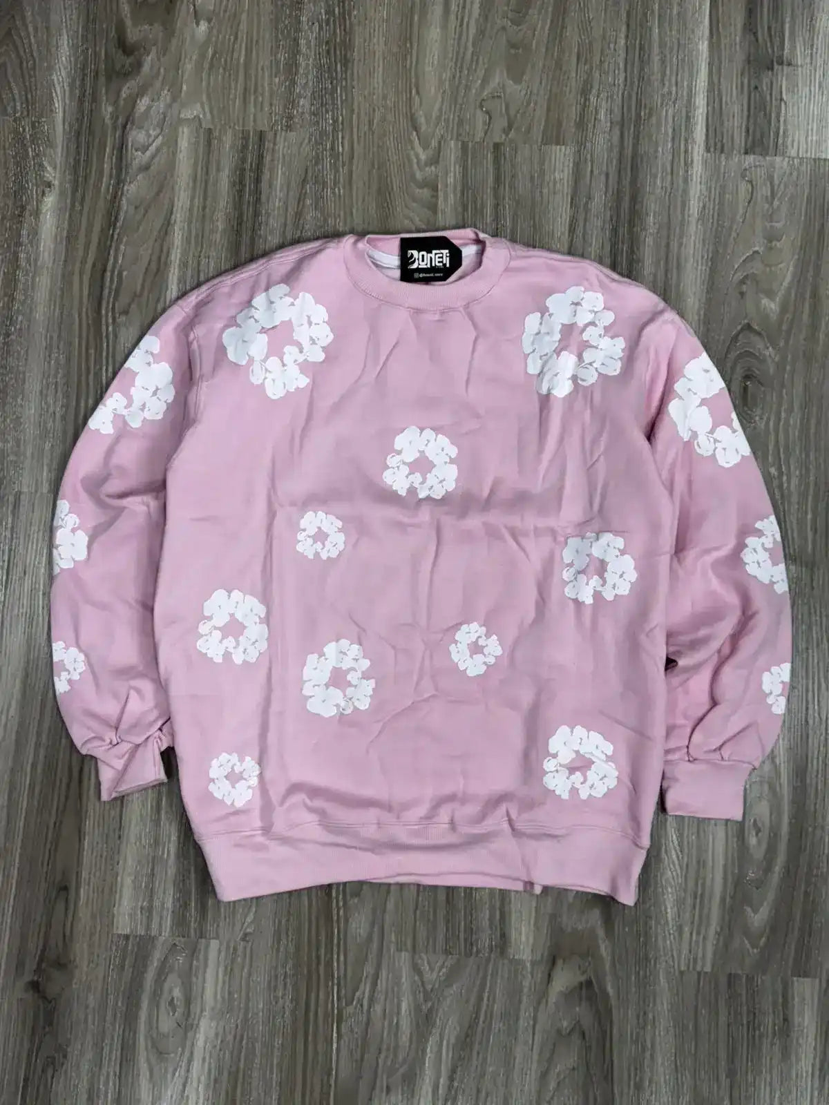 MOLETOM CARECA DENIM TEARS - ROSA