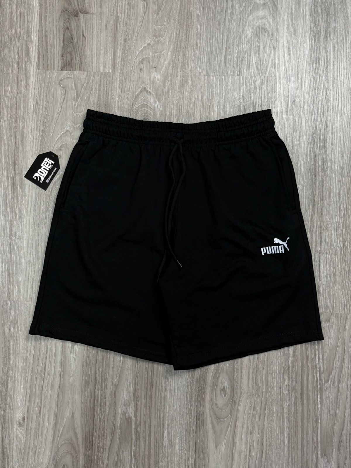 SHORTS MOLETOM PM MINI LOGO - PRETO