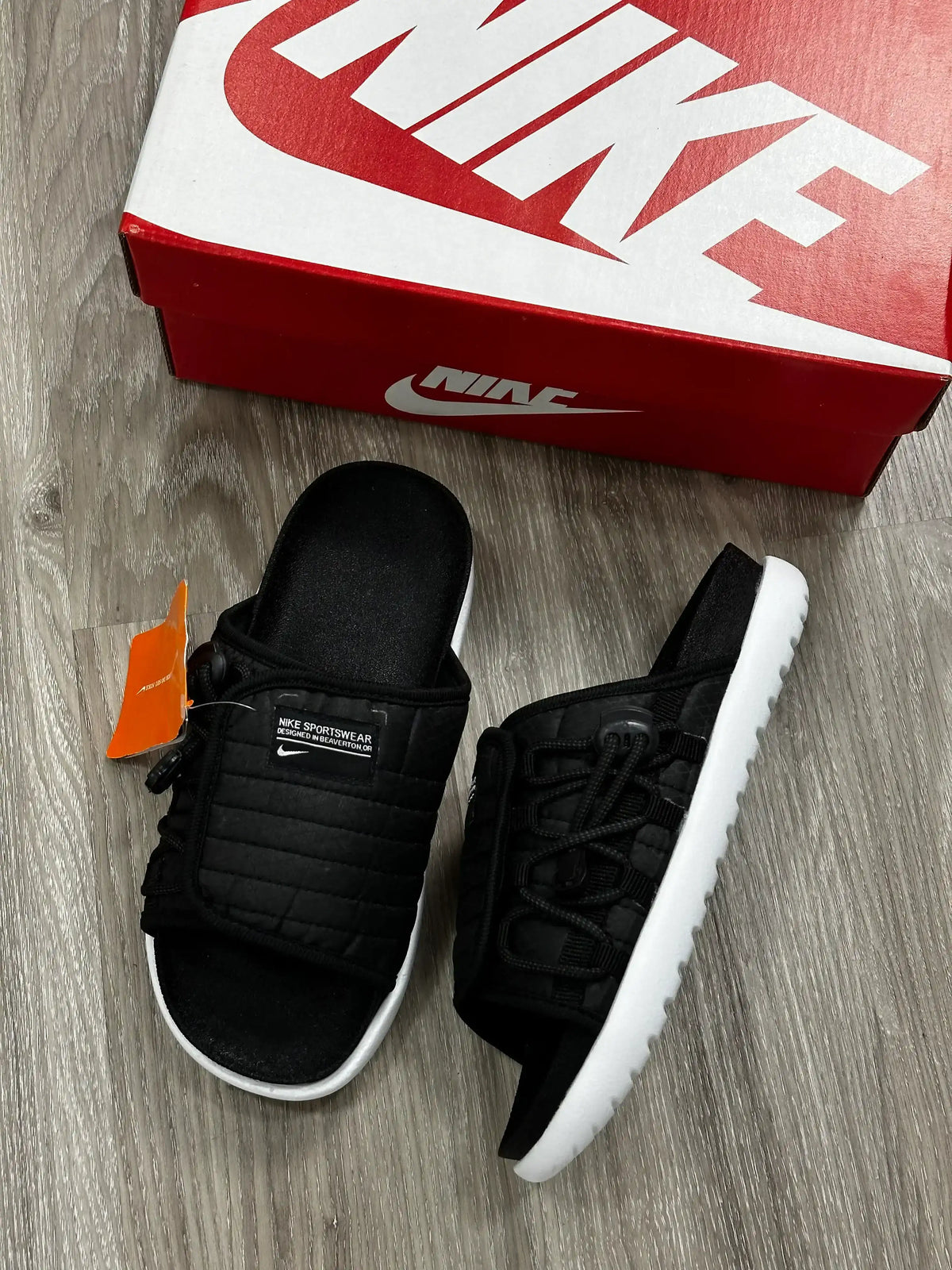 CHINELO SLIDE NK ASUNA 2.0 - PRETO/BRANCO