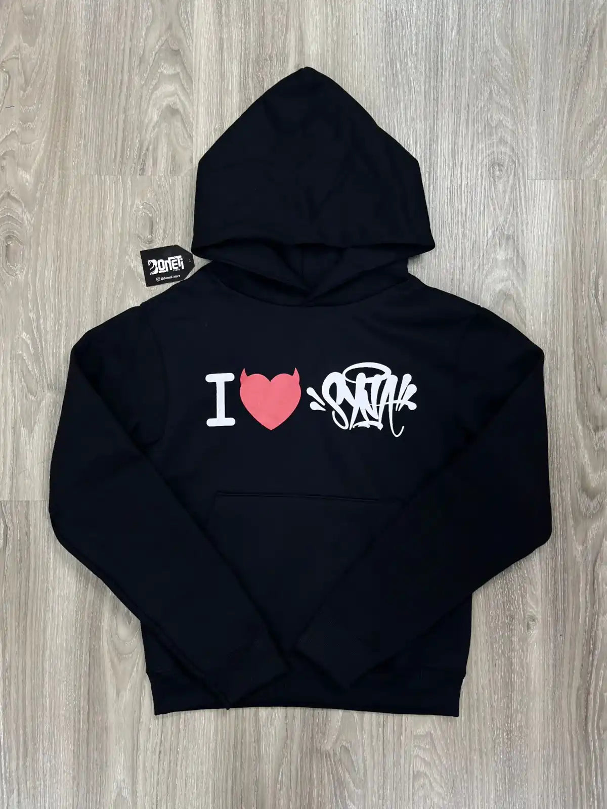 MOLETOM CANGURU SYNA I LOVE - PRETO