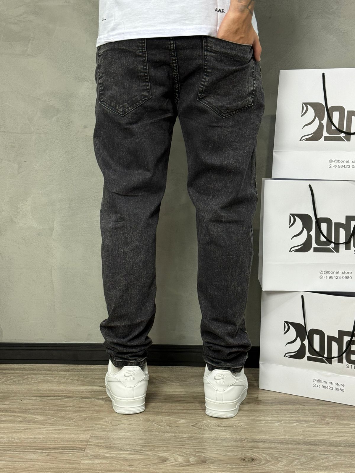 CALÇA JEANS SKINNY PRETA JAY JONES - 8368