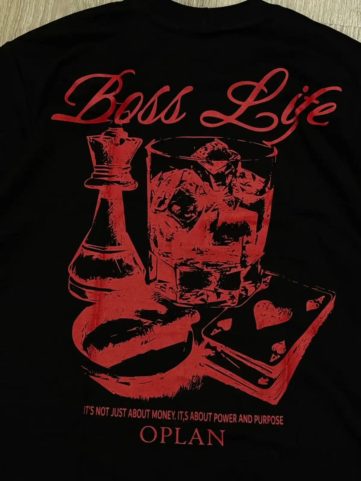 CAMISETA OVERSIZED OPLAN BOSS LIFE - PRETA