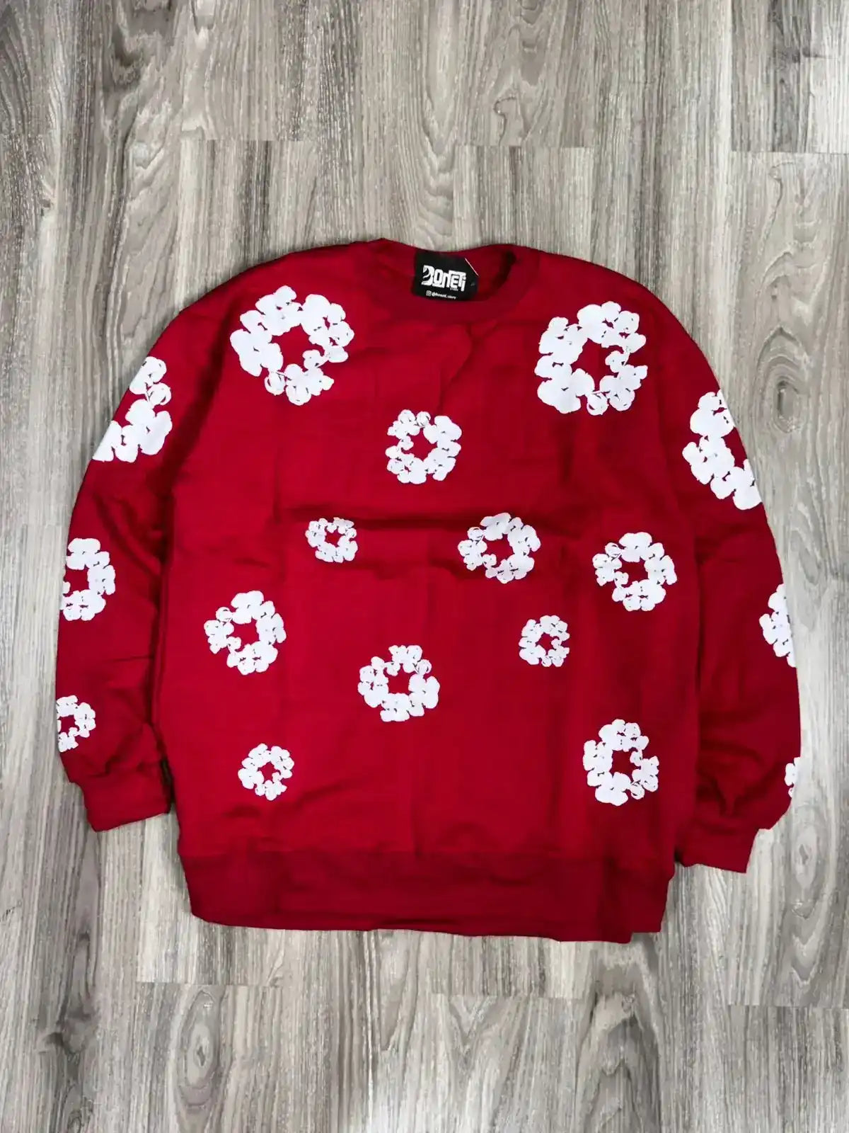 MOLETOM CARECA DENIM TEARS - VERMELHO