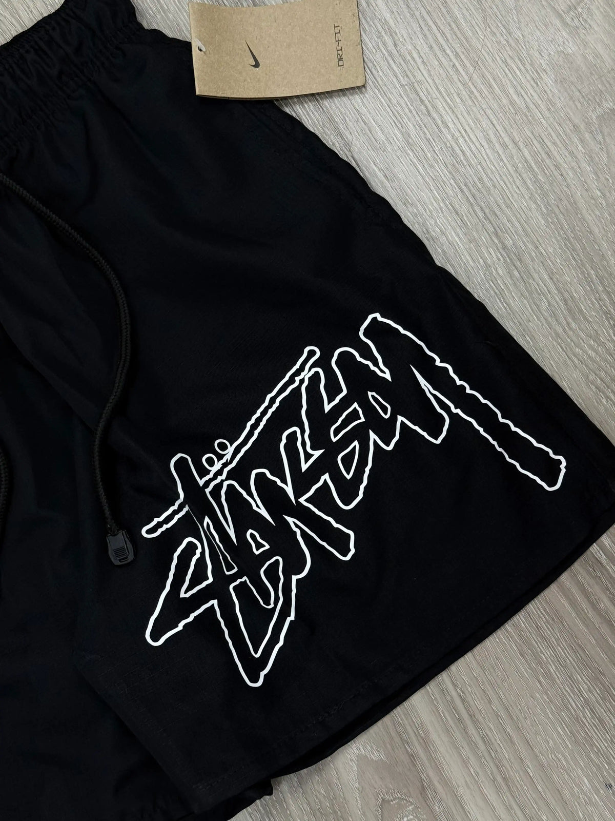 SHORTS TACTEL NK X STUSSY VAZADO - PRETO