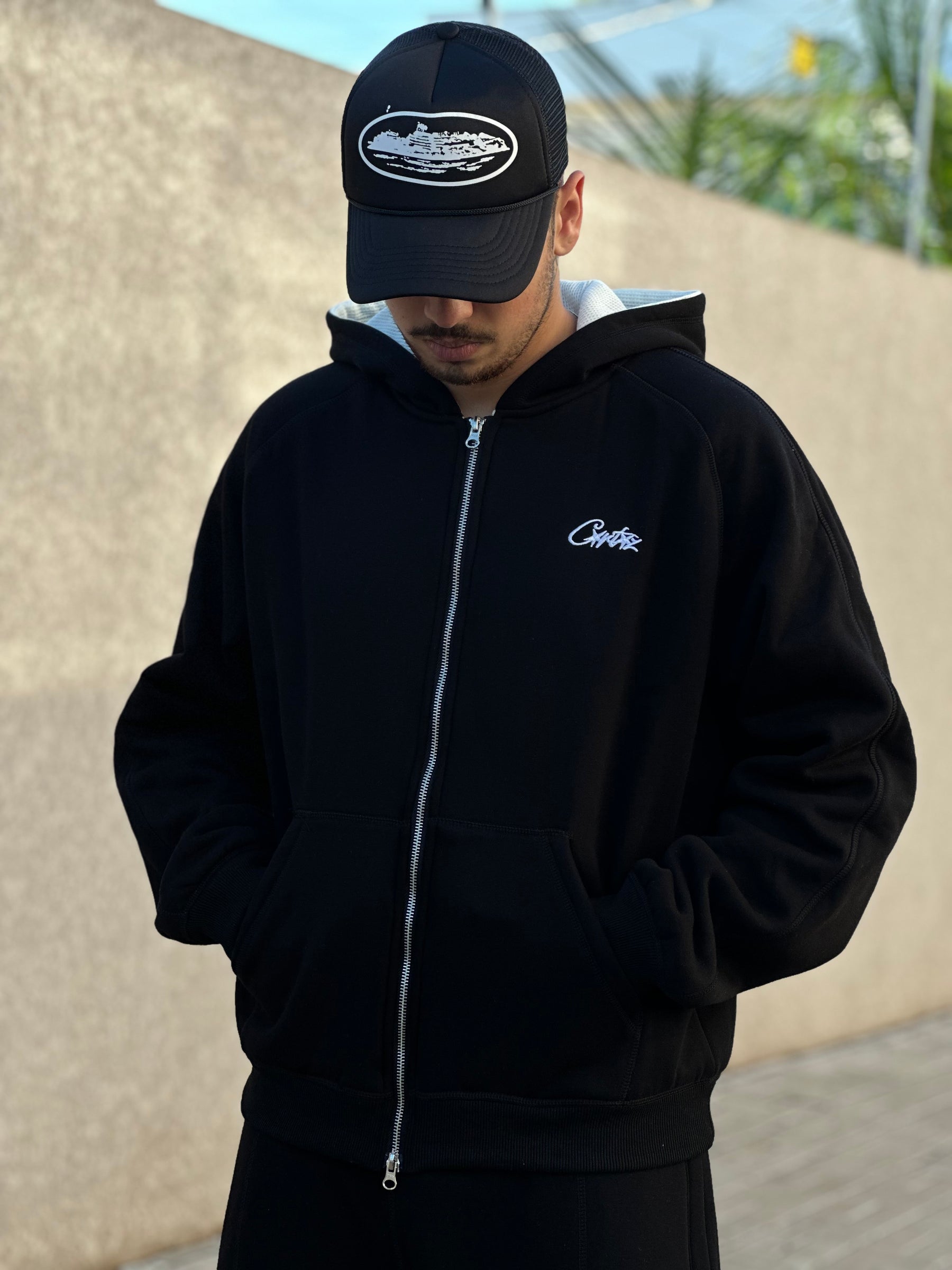 CONJUNTO MOLETOM CORTEIZ - PRETO