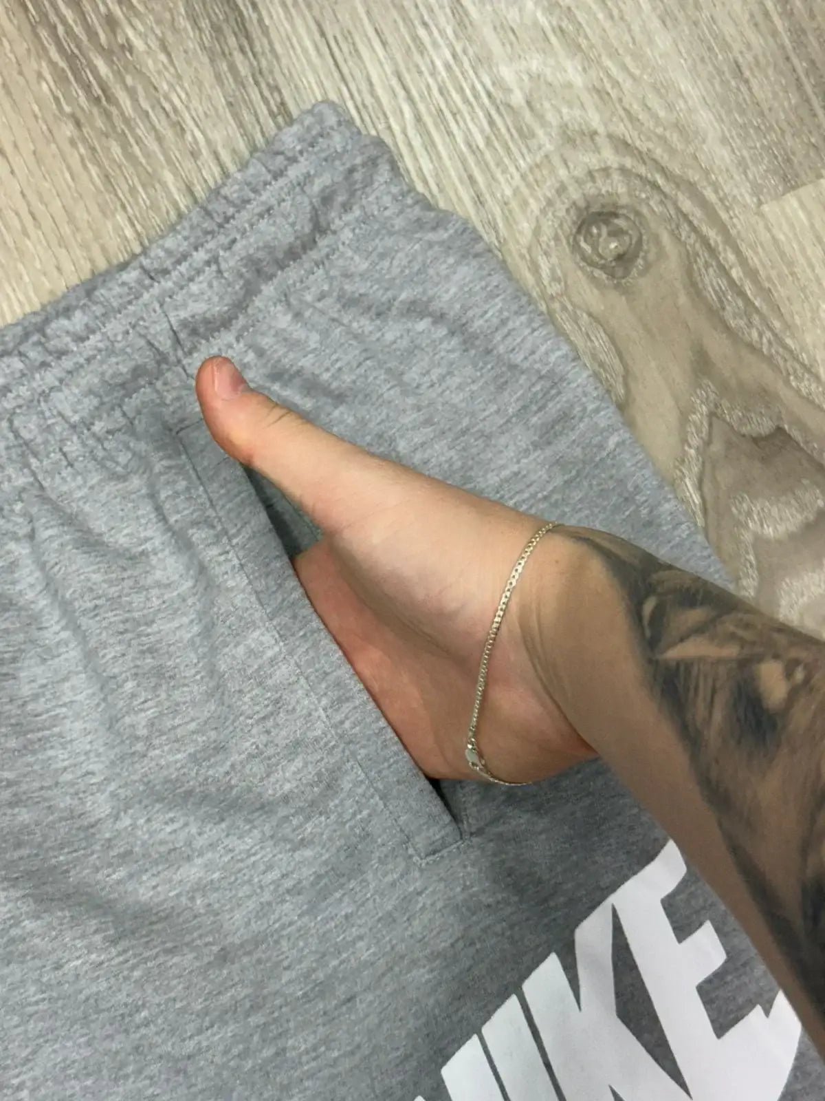 SHORTS MOLETOM NK ICON - CINZA