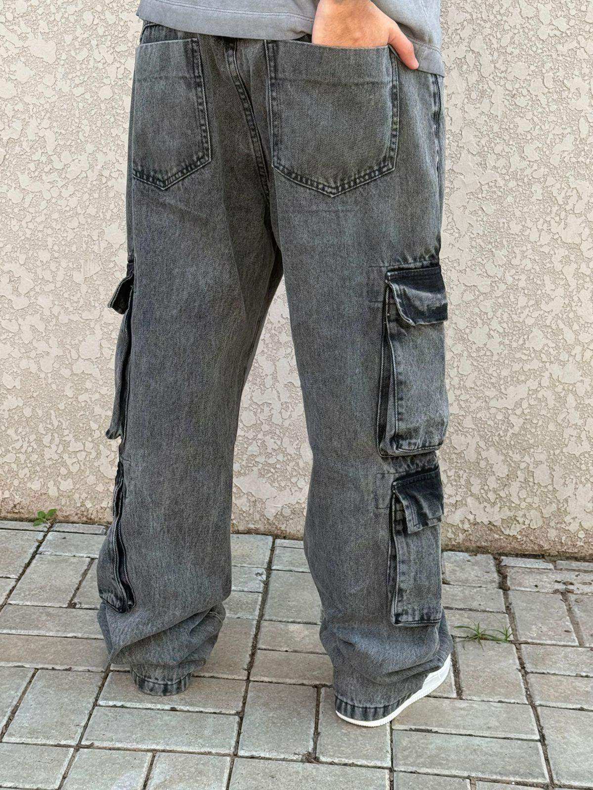 CALÇA CARGO RETA DOUBLE POCKET ESTONADO - DC