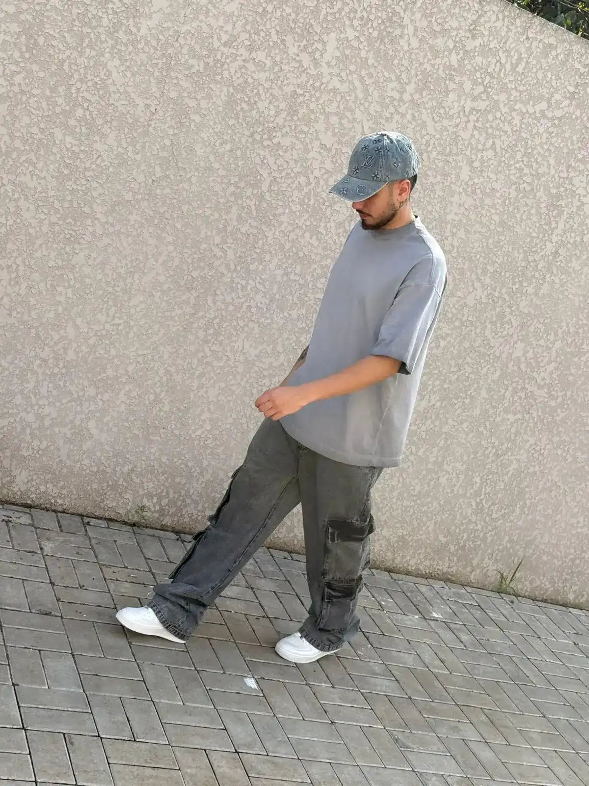 CALÇA CARGO RETA DOUBLE POCKET ESTONADO - DC