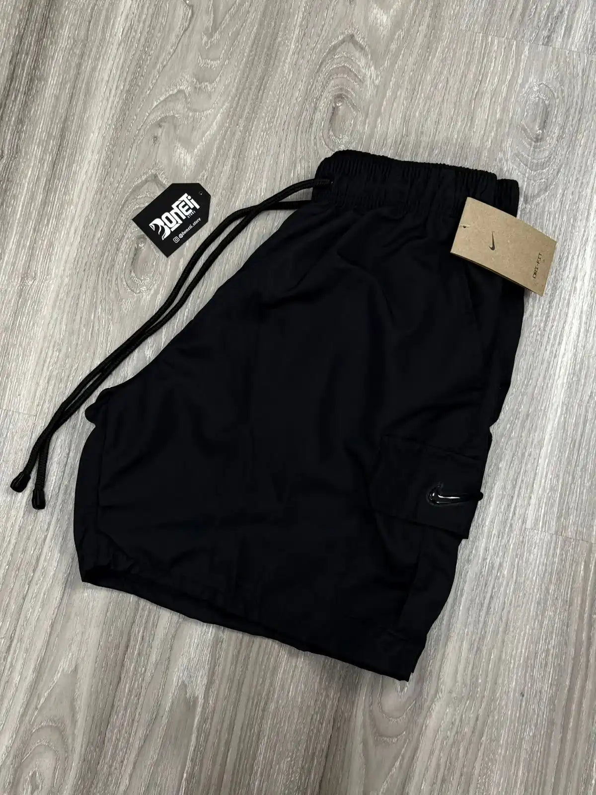 SHORTS TACTEL CARGO NK ESSENTIAL - PRETO