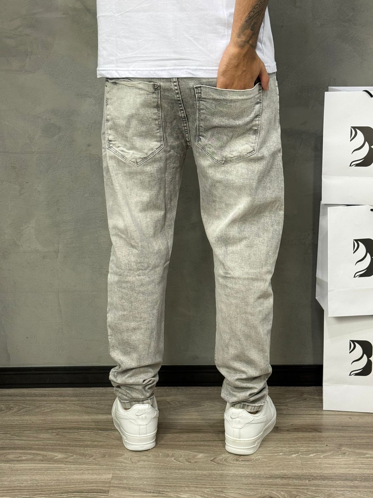 CALÇA JEANS SKINNY CINZA JAY JONES - 8442