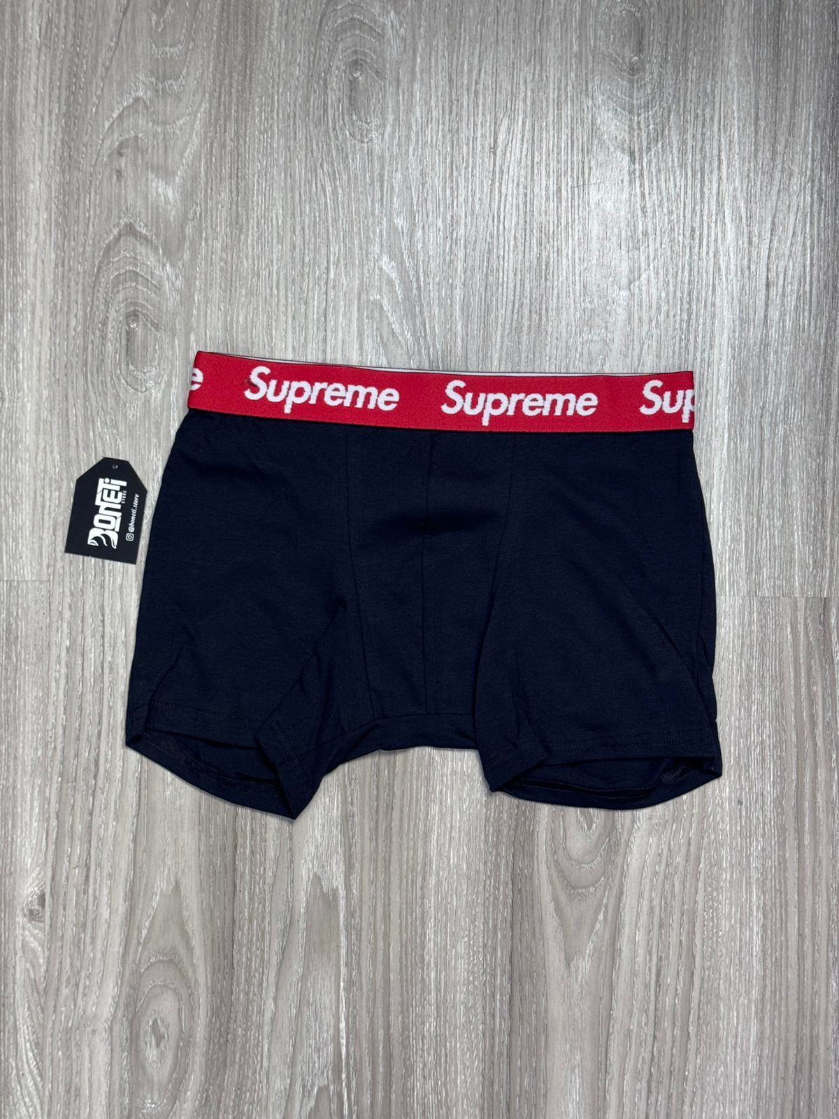 CUECA BOXER SUP - PRETO E VERMELHO