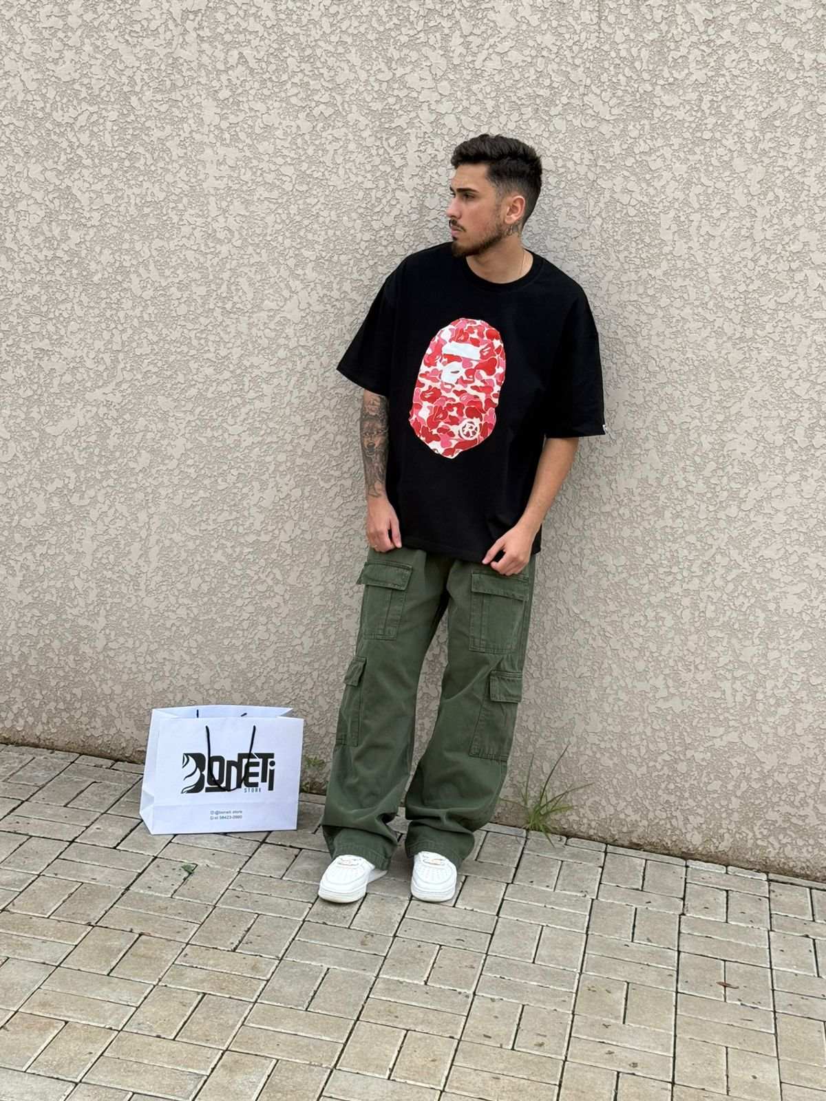 CALÇA CARGO RETA DOUBLE POCKET VERDE - DC