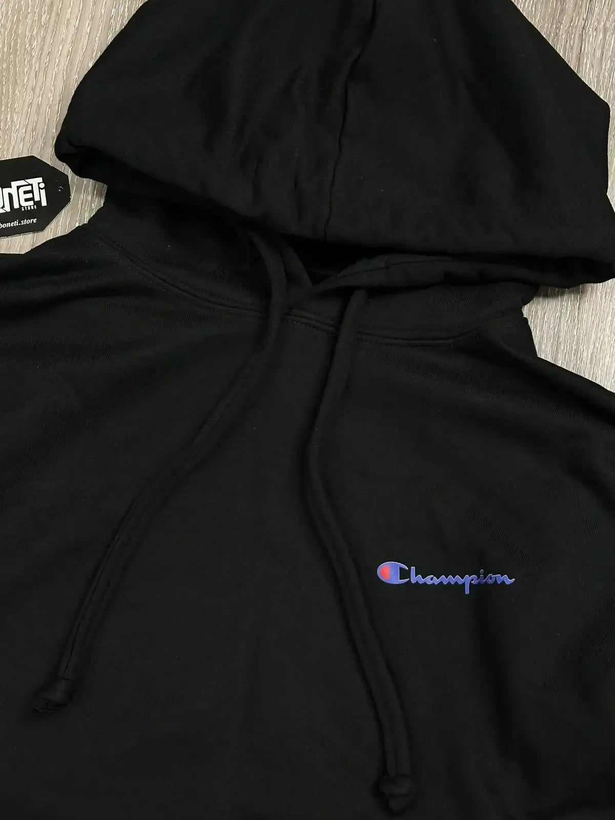 MOLETOM CANGURU CHAMPION BIG LOGO - PRETO