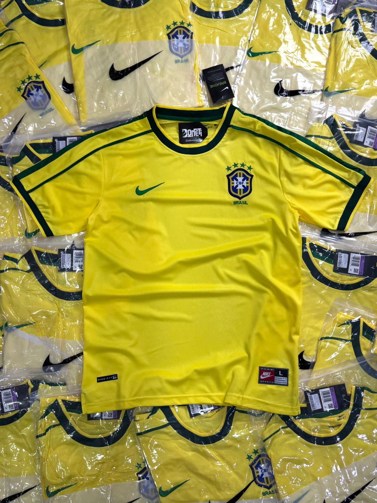 CAMISA RETRÔ SELEÇÃO BR 1998 - AMARELA