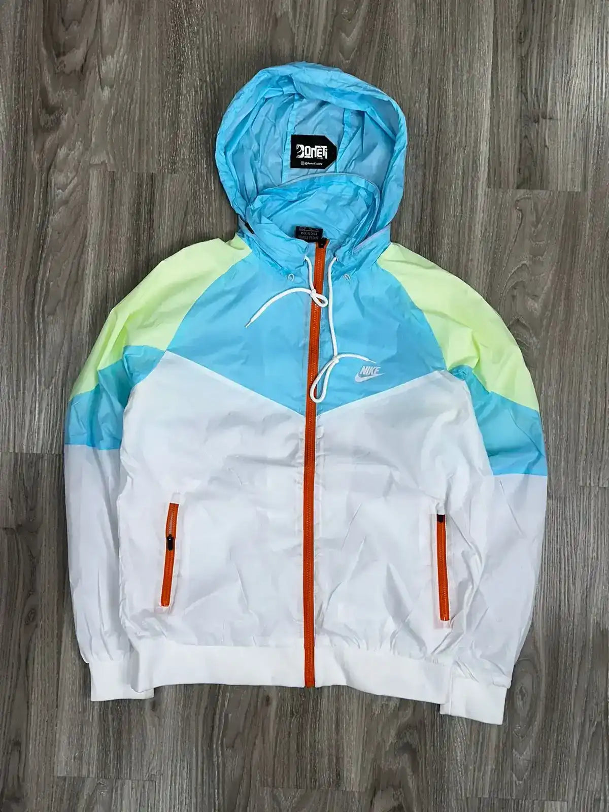 CORTA VENTO NK WINDRUNNER - AZUL E VERDE